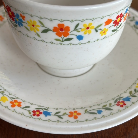 Versatone by Noritake Happy Talk Footed Cup and Saucer Set 307W10 - Picture 3 of 9